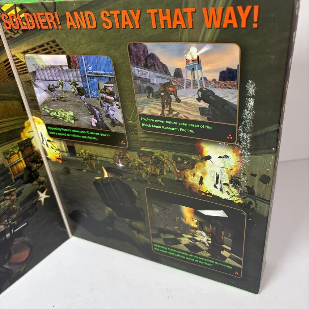 Half-Life Opposing Force PC CD-ROM Big Box Expansion Pack Sierra 1999 Complete